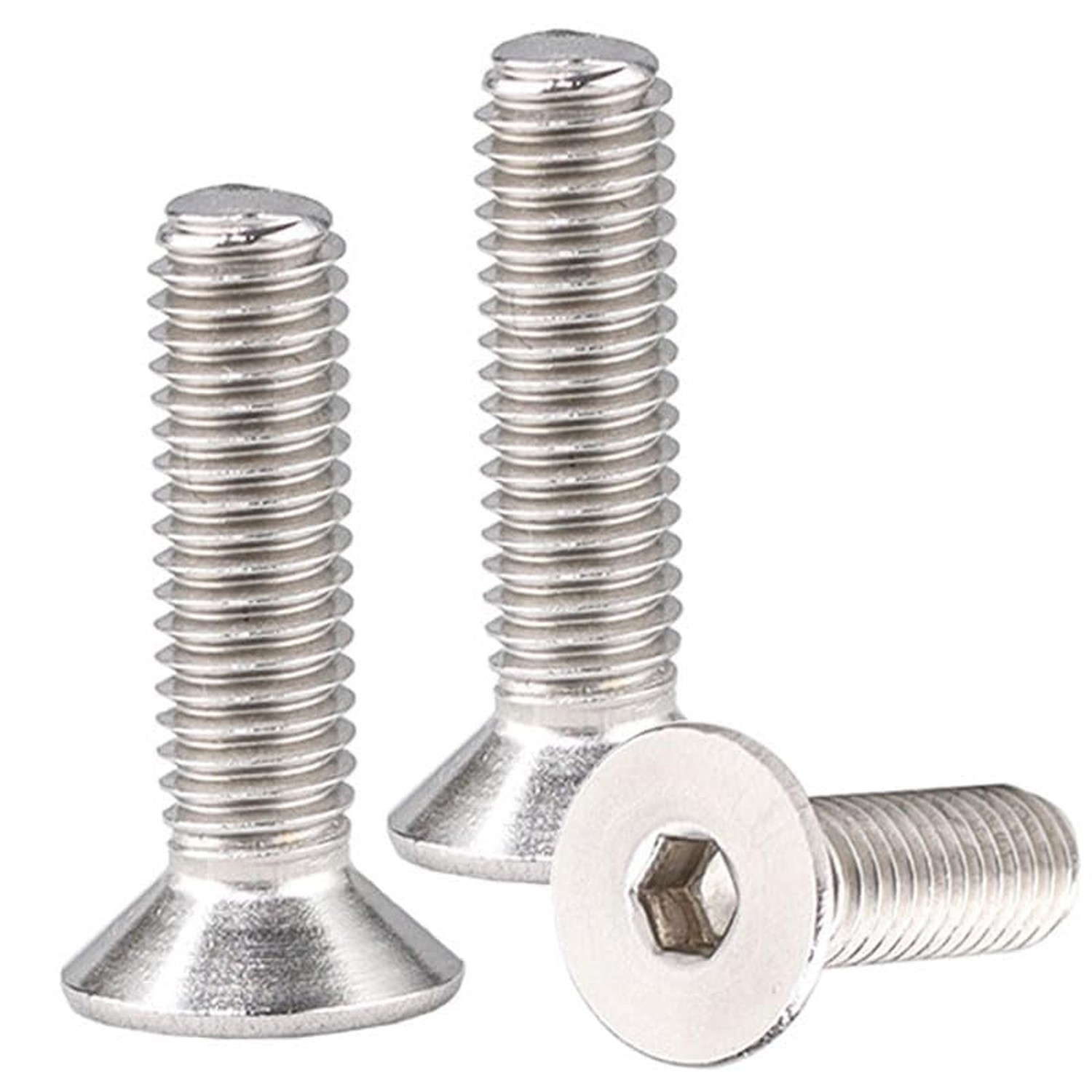 M2x6mm Flat Head Socket Cap Screws Countersunk Bolts, Allen Socket Drive, Sta...