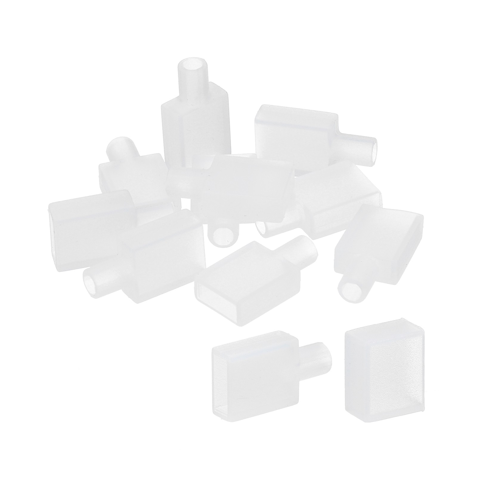 20pcs Silicone End Cap Plug Cover with 2 Holes Fit 5050 10mm LED Strip 2 Styles