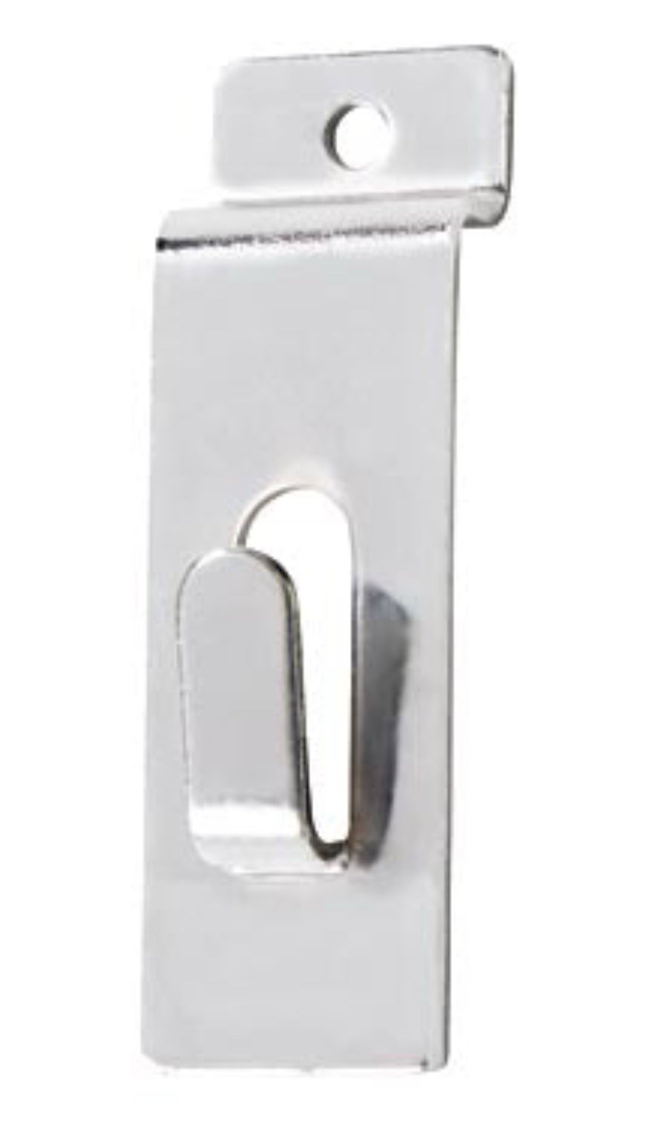 3” Chrome Notch Slatwall Hooks (Set of 25)