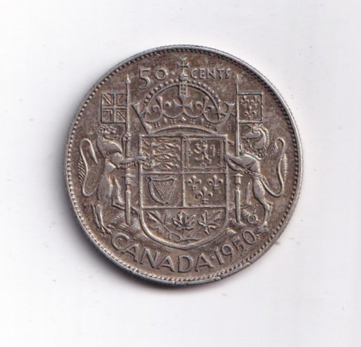 Canada 50 Cents 1950 Silver (KM#45)