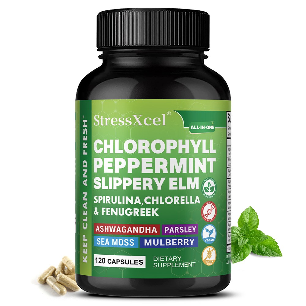 Chlorophyll+Spirulina+Chlorella-Antioxidant,Digestive Health 30/60/120 Capsules