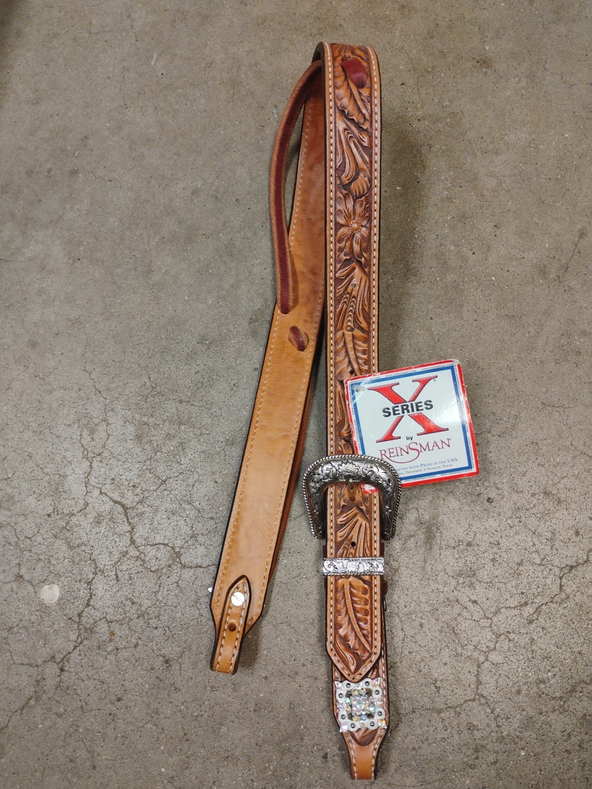 NWT Reinsman X Series 1 1/2 Inch Wide Headstall W/Large Buckle And AB Crystals