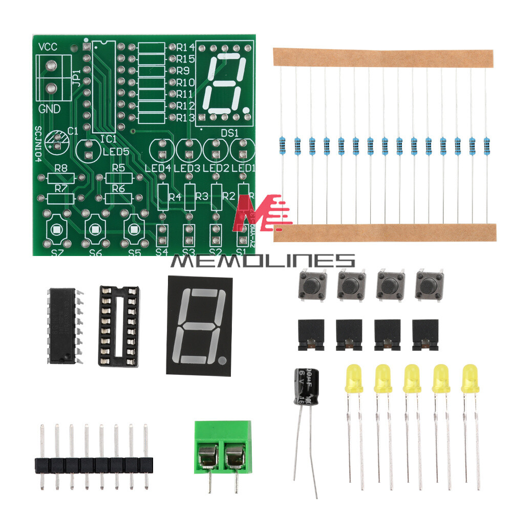 DC 5V DIY LED Decoding Display Electronic Parts DIY PCB Soldering Practice Kit