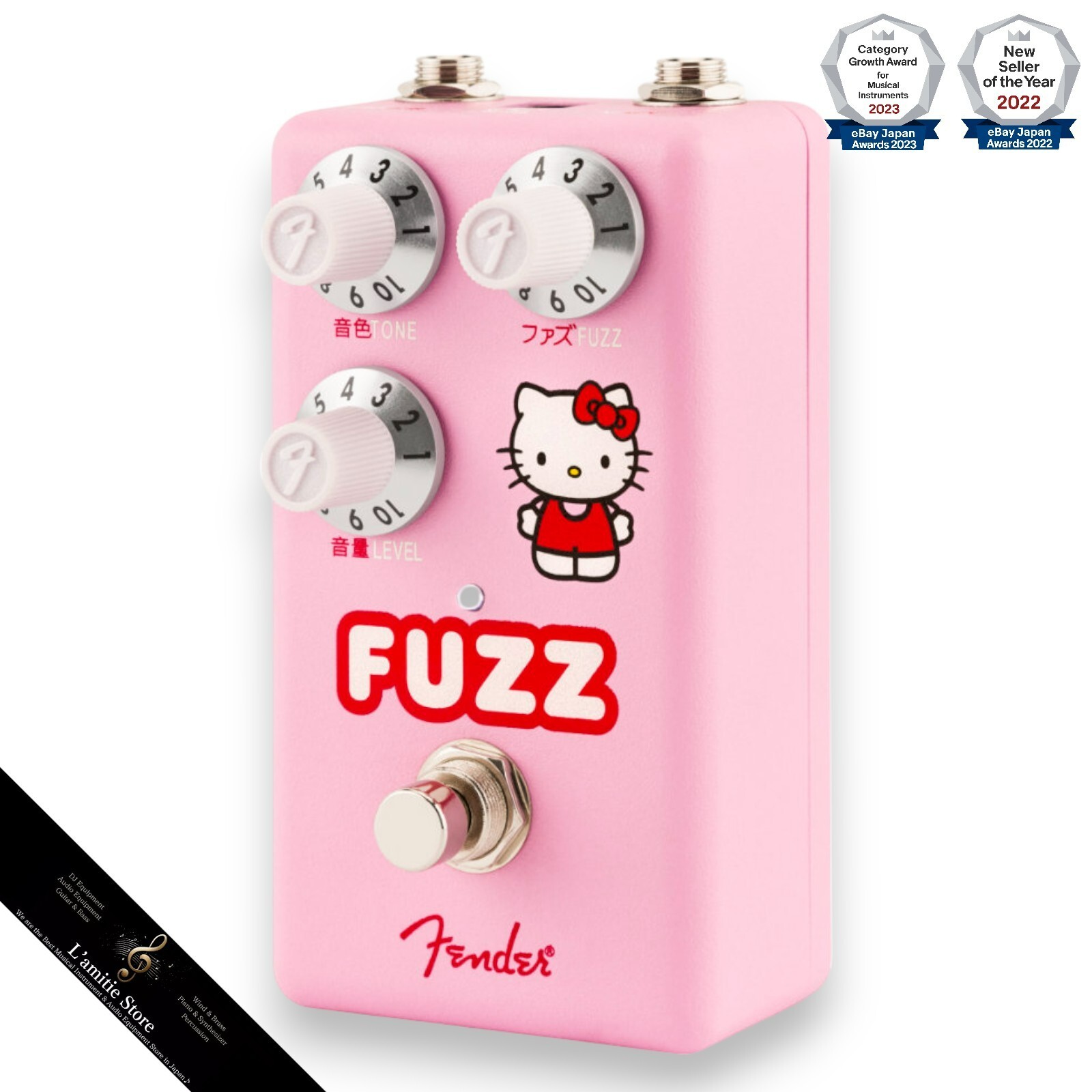 Fender x Hello Kitty Fuzz Guitar Effect Pedal Compact Effector Limited Pink JP