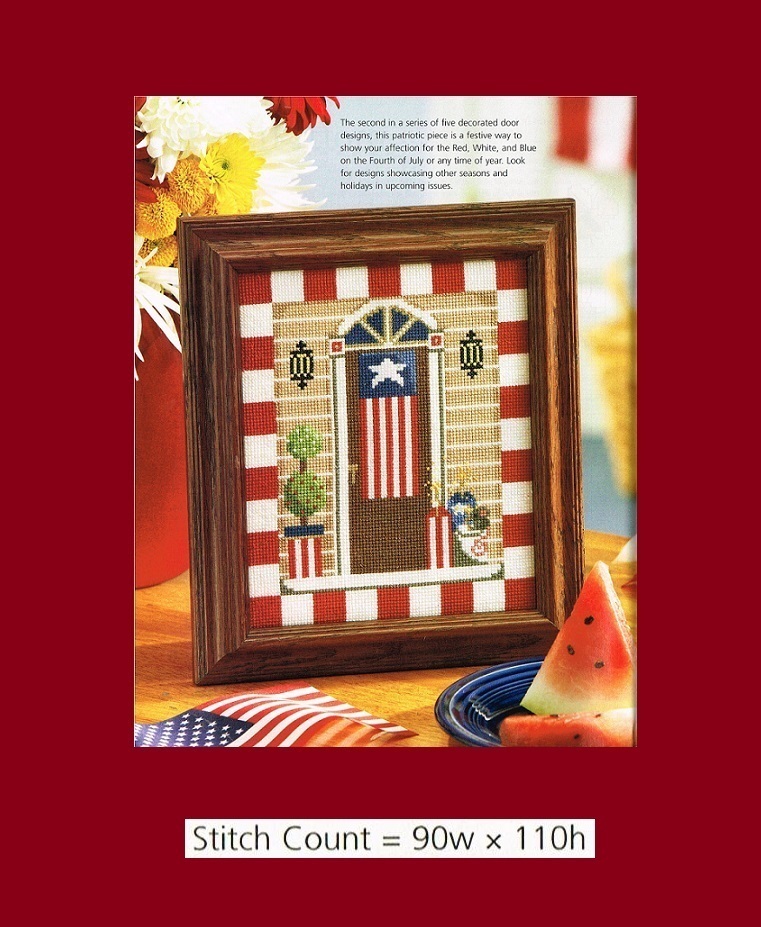 ALL AMERICAN DOOR   -  CROSS STITCH PATTERN ONLY   GU - VYU
