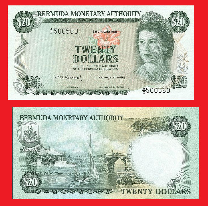 BERMUDA 20 dollars 1981   *  Copy