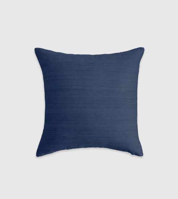 Quince NWOT Raw Silk Pillow Cover 20" Square NAVY SINGLE