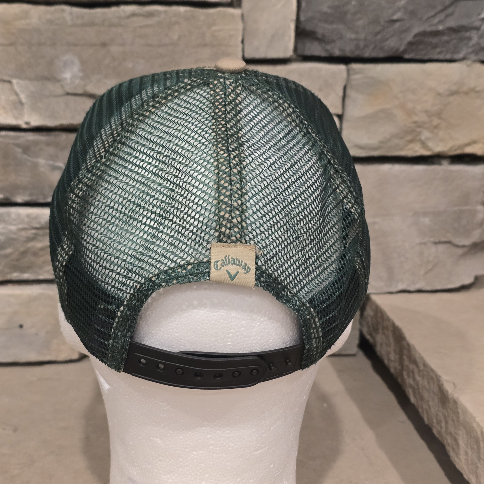 Callaway Hat Cap Knaki Green Trucker Meshback Adjustable Snapback