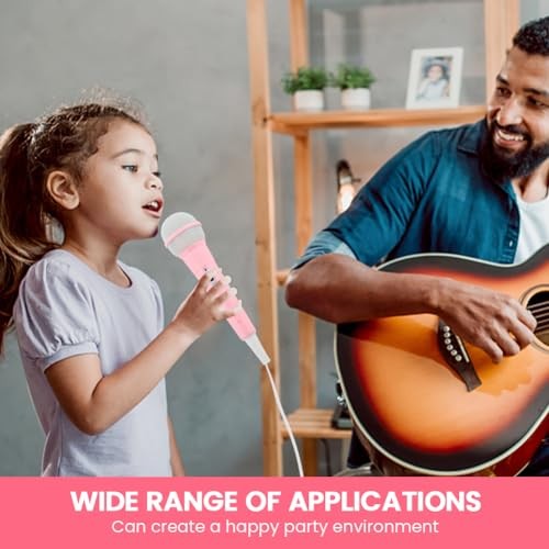 Wired Microphone, Wired Dynamic Microphone 3.5mm Jack Lightweight No Pink