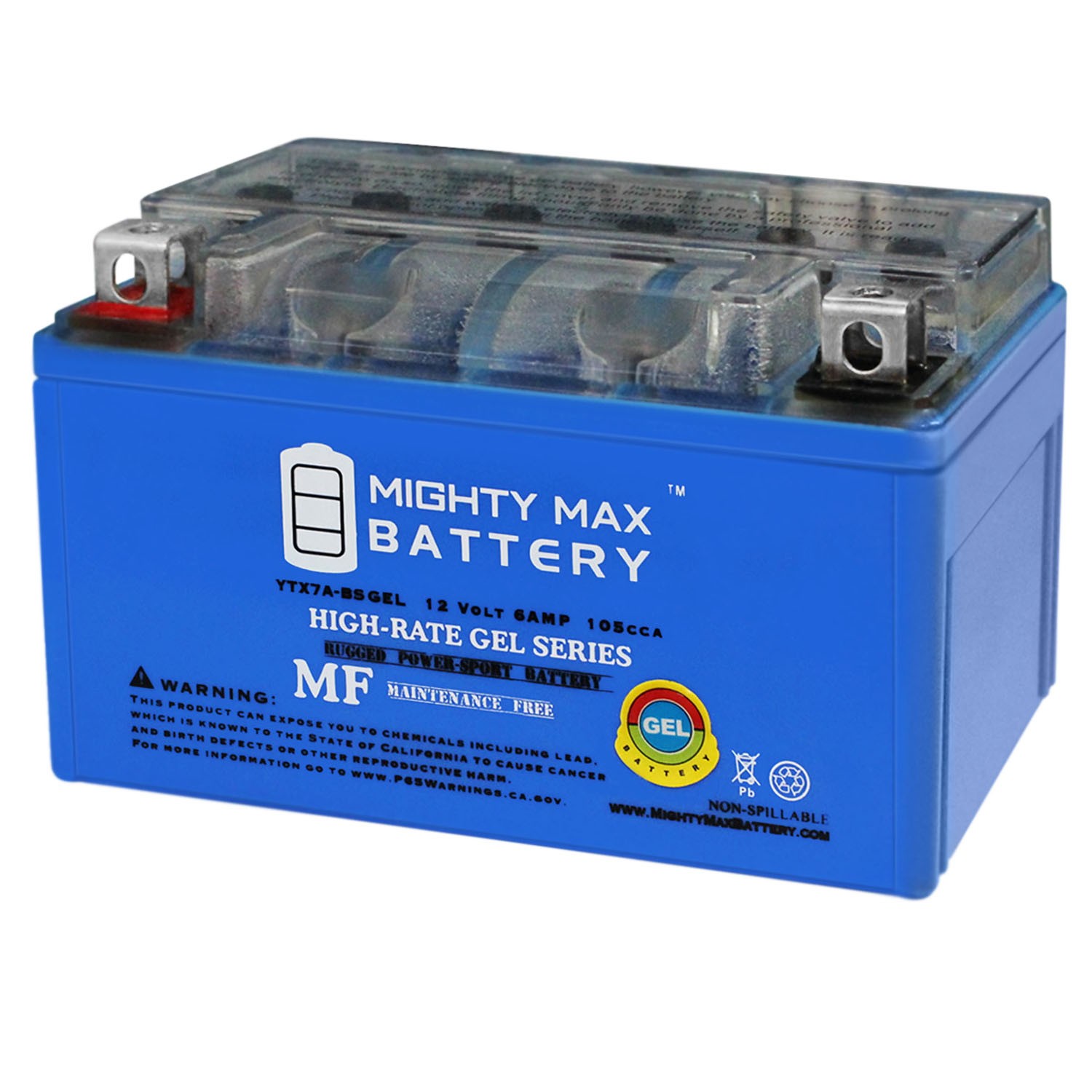 Mighty Max YTX7A-BS GEL Battery Compatible with Benelli 135 T135 17-22