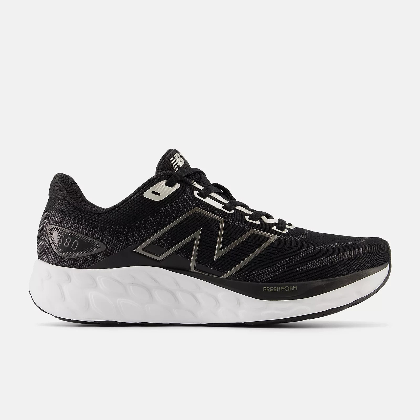 New Balance Women's Fresh Foam 680 V8 Running Shoe, Black/Gold/Metallic