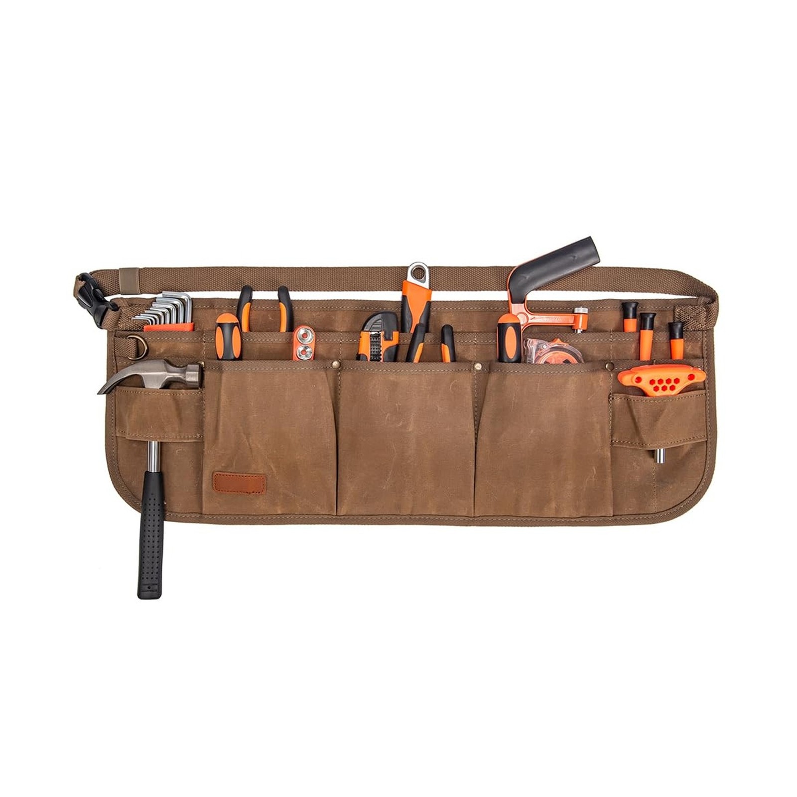 Waist Tool Belts with 13 Pockets,Waxed Canvas Tool Apron,Nail A... FAST USA SHIP