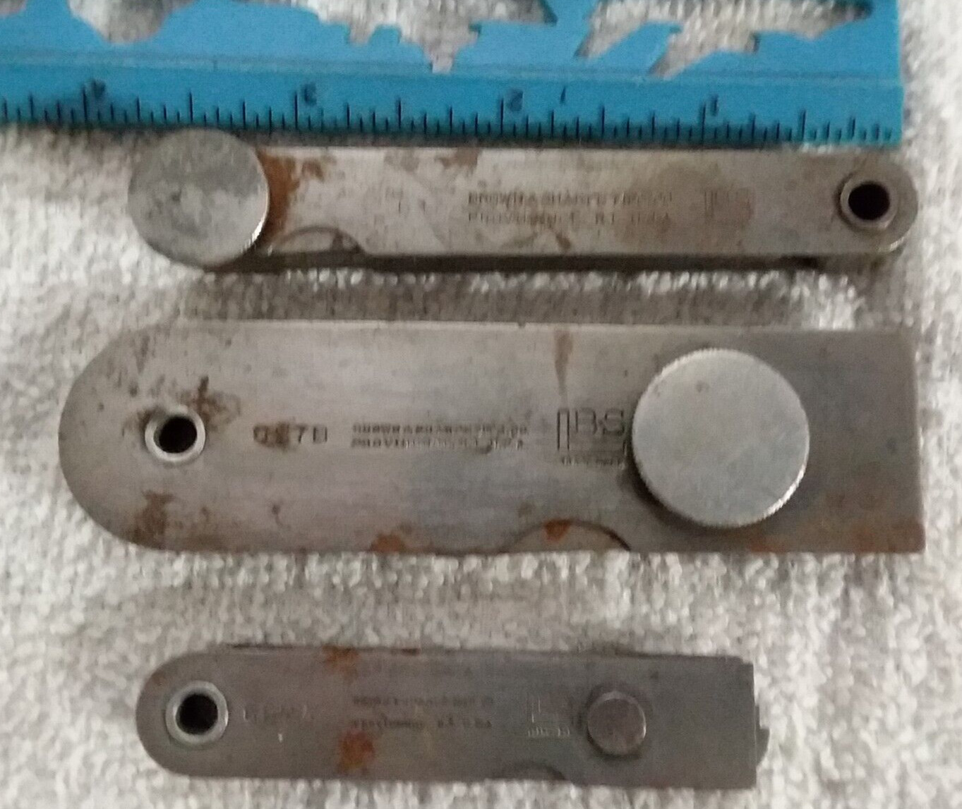 3 MACHINIST DIE-MAKER GUNSMITH TOOL BROWN & SHARPE 627 A B RADIUS GAUGE SET +1