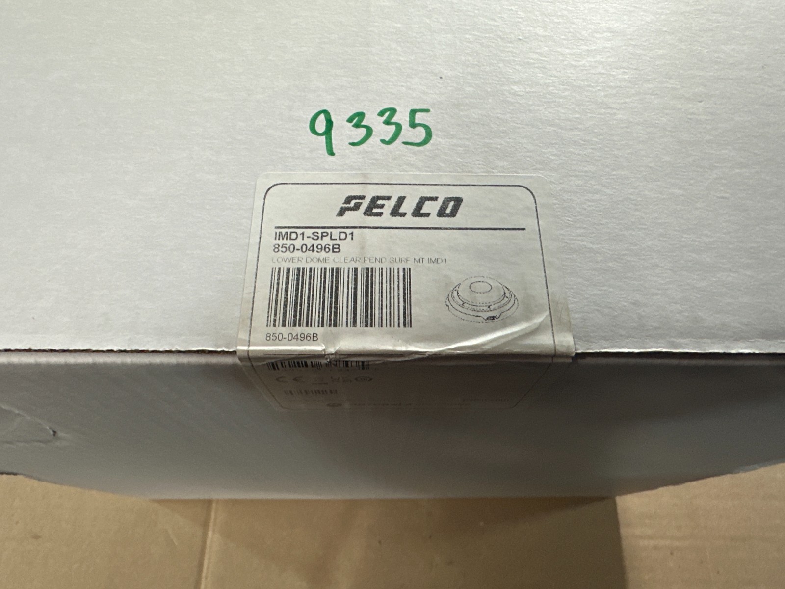 PELCO IMD1-SPLD1 850-0496B LOWER DOME CLEAR PEND SURF MT IMD1 SEALED BOX