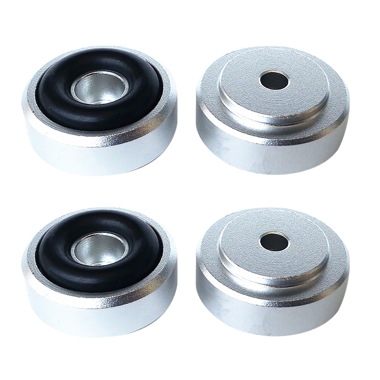 4pcs Silver Shock Absorber Turntable Pads Audio CD HIFI Speaker Isolation Feet