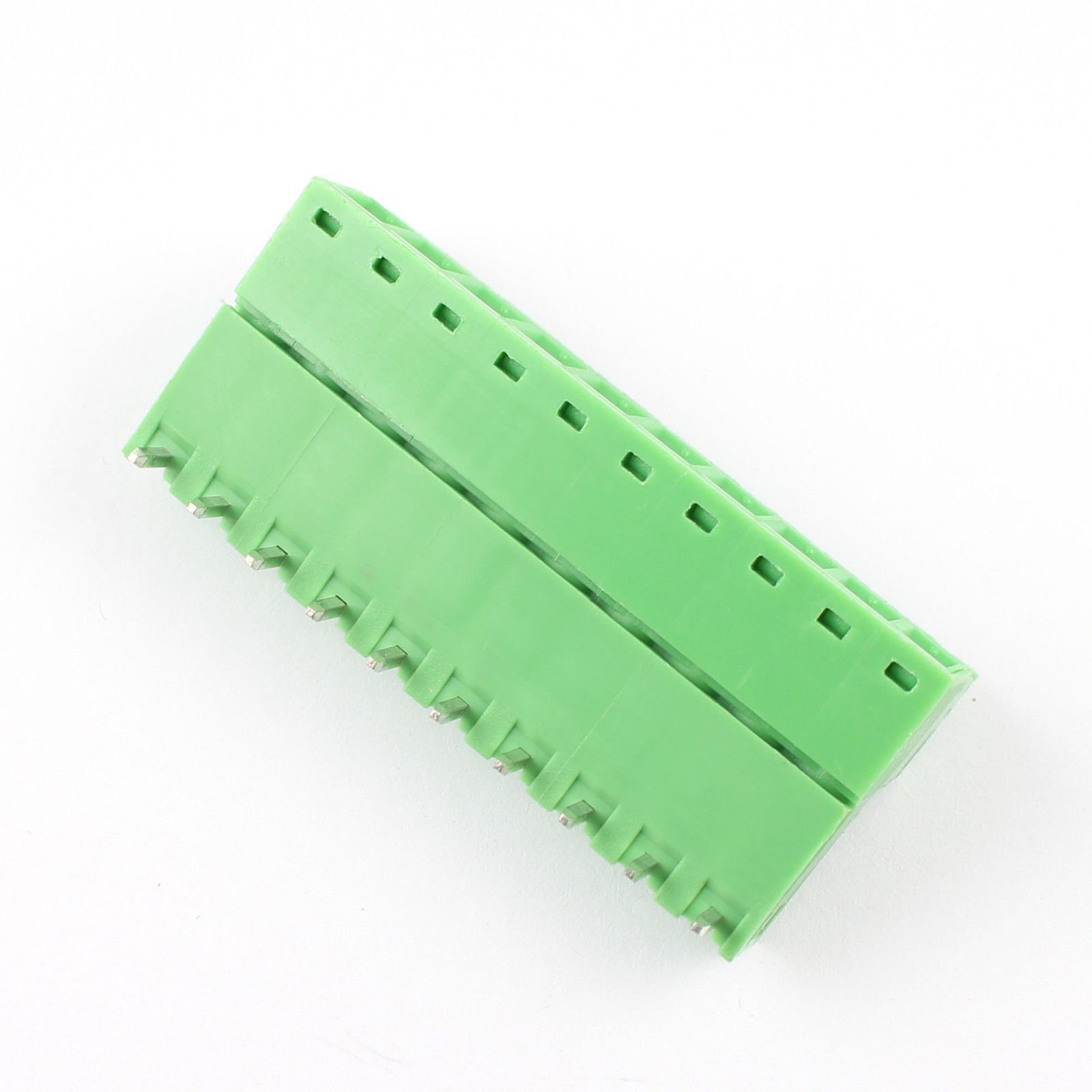 1Pcs 5.08mm 10 Pin Right Angle Screw Terminal Block Pluggable Plug Connector