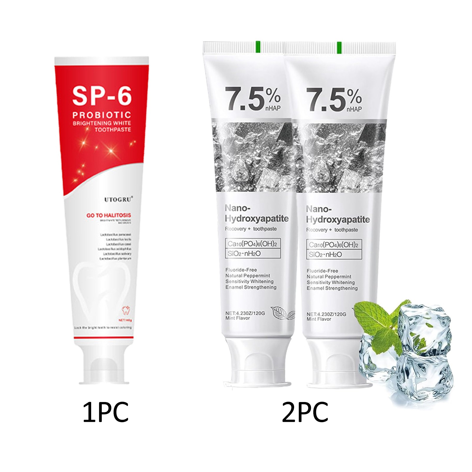 SP-6 Probiotic Toothpaste 7.5% Hap Nano Hydroxyapatite Toothpaste Deep Clean