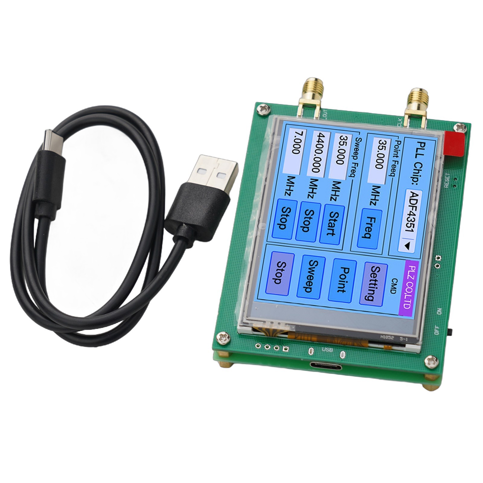 ADF4351 35M 4 4G Touch Screen RF Signal Generator With PLL Sweep Function