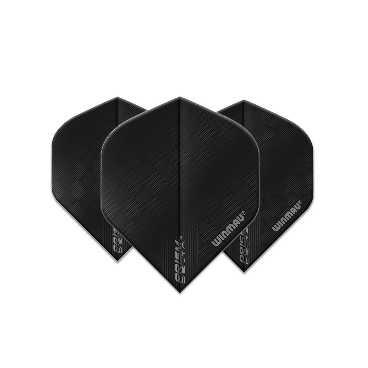 Winmau Prism Delta Standard Dart Flight - Black with Weave