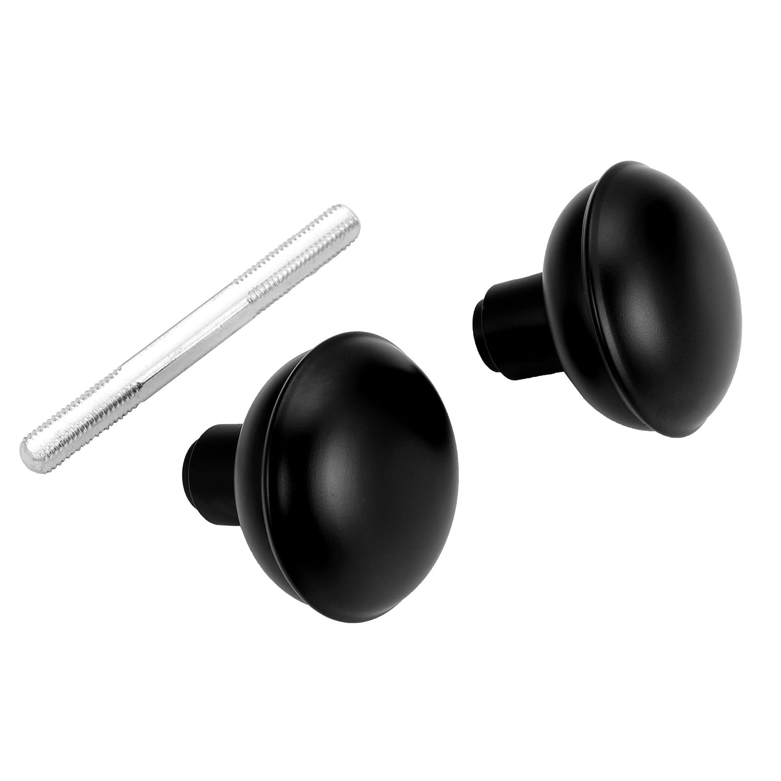 newliplace 1 Set Vintage Old Style Door Knob with 1 Pack, Matte Black