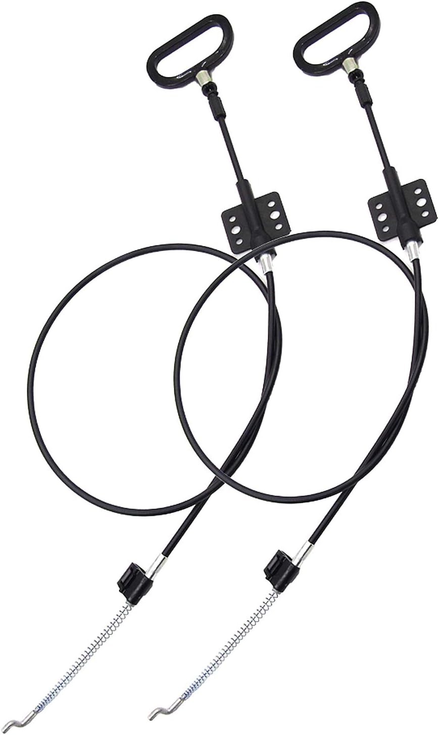 2 Pieces Recliner Release Cable Replacement D-Ring Pull Handle, Exposed Black