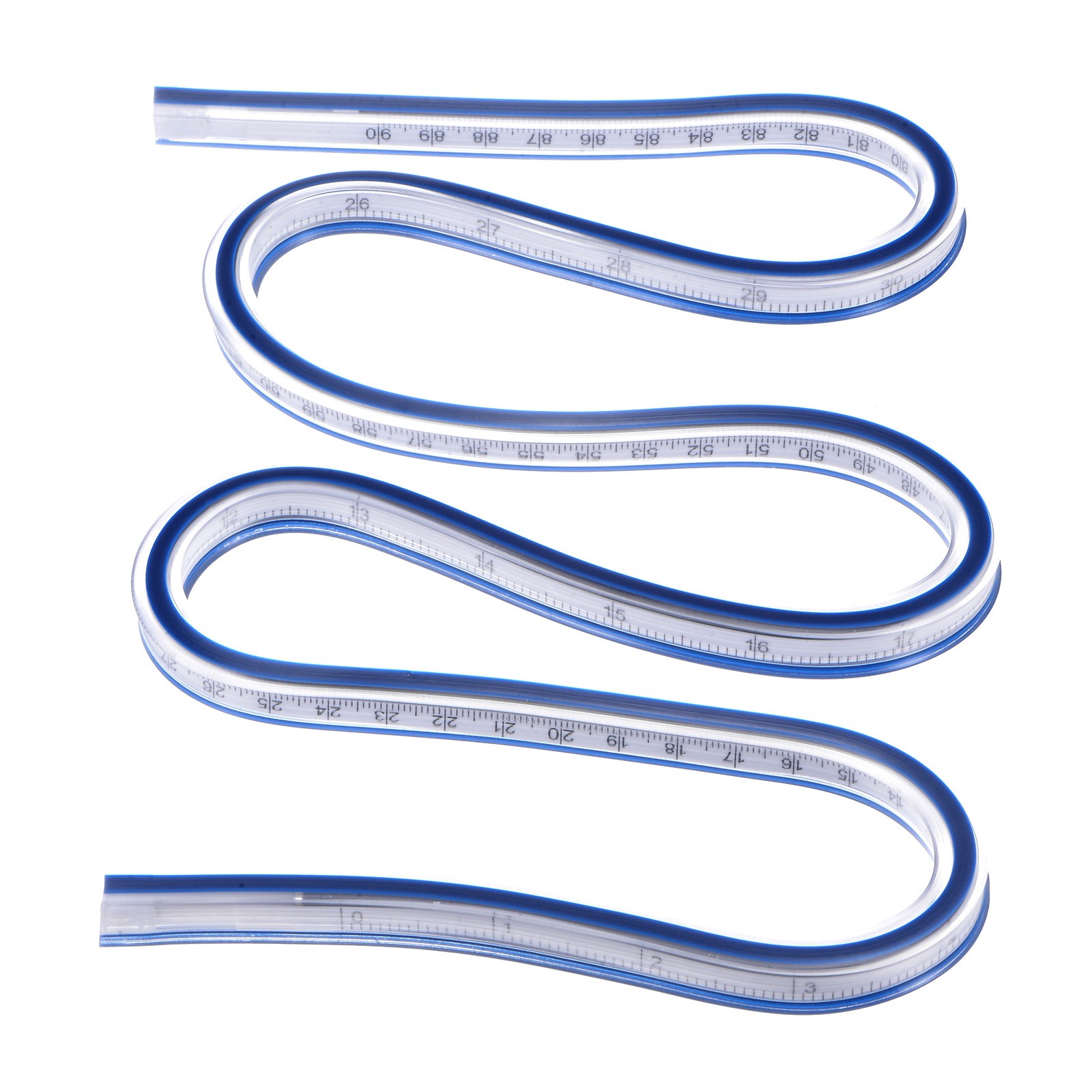 Flexible Ruler 36 Inch 90cm Curve Ruler for Engineering Drawing Blue