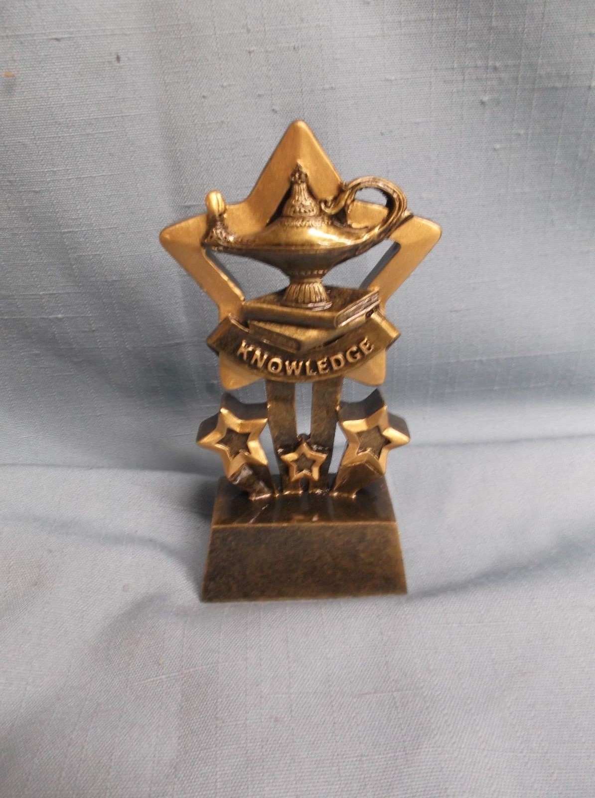 mini gold star lamp of knowledge trophy  resin award teacher special