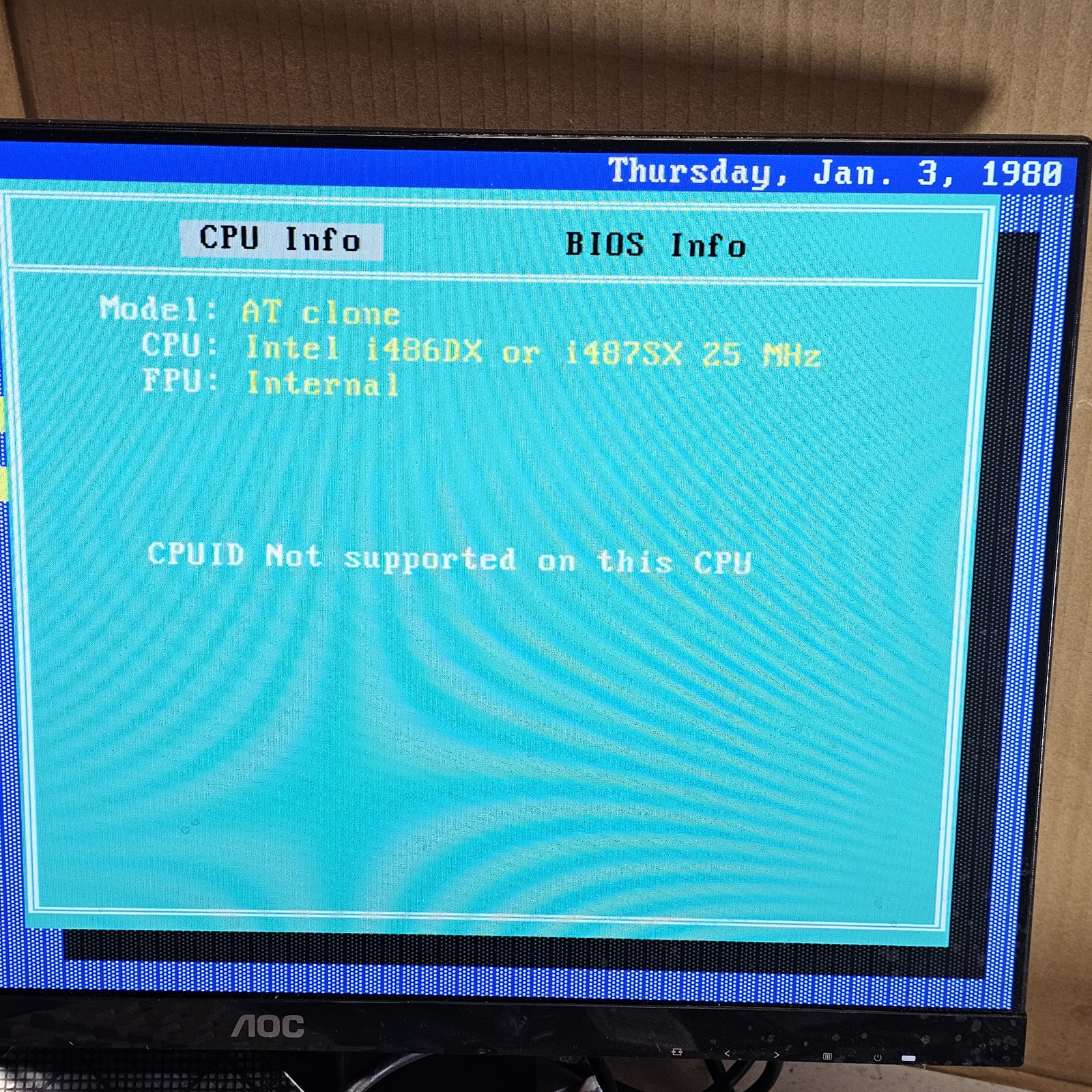 Intel i486DX-25 Processor CPU (Tested)