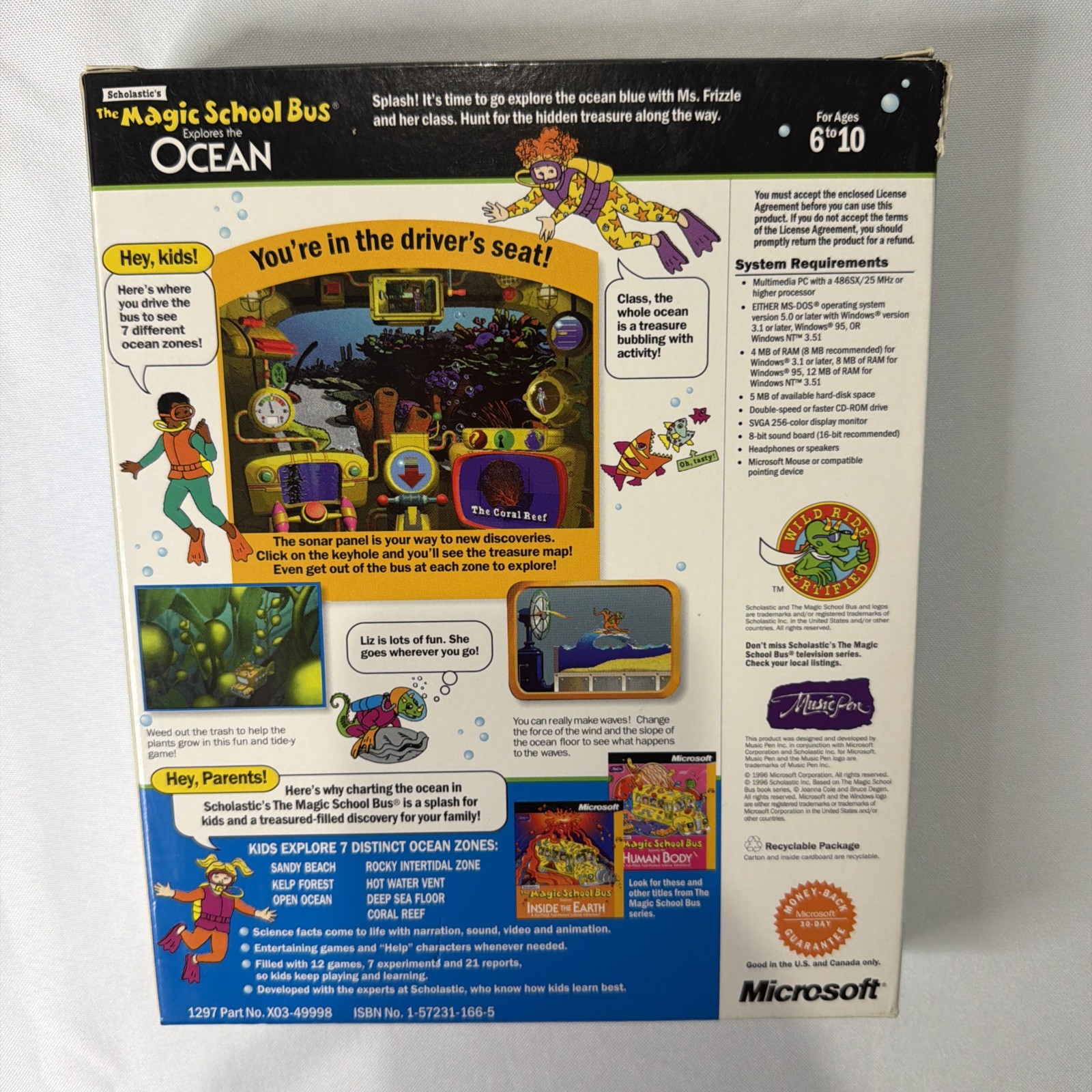 Magic School Bus Explores the Ocean Big Box PC CD-ROM Windows