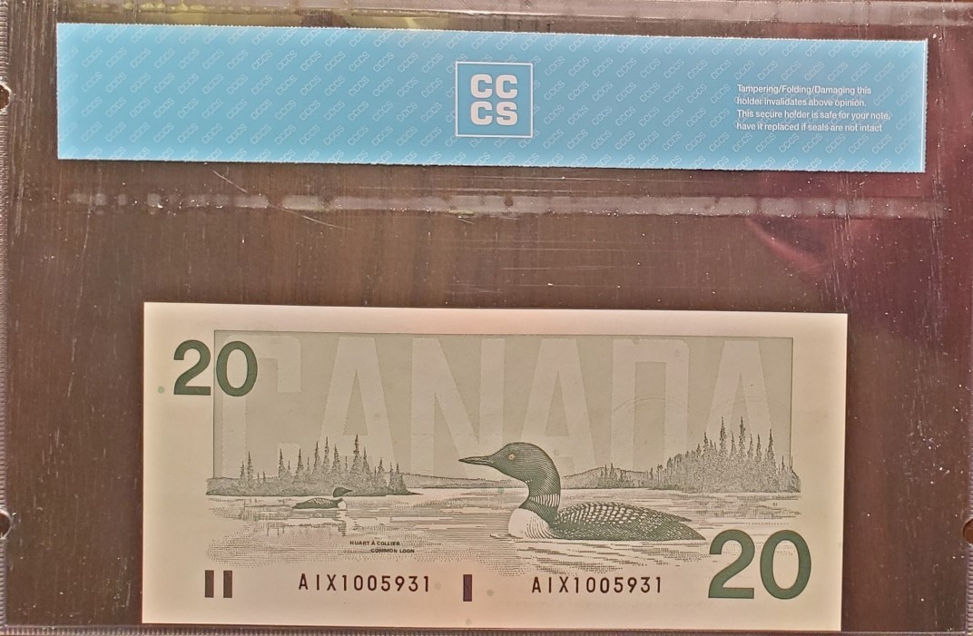 1991 $20 BC58aA-ii THIESSEN/CROW #AIX1005931 CCCS UNC 63 REPLACEMENT WITHOUT