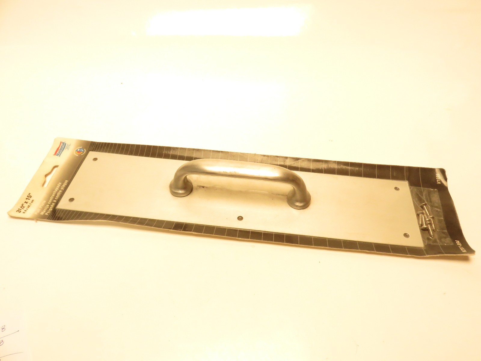 NEW NATIONAL DOOR PULL PLATE 3.5"  X 15" SATIN ALUMINUM FINISH CA2D418
