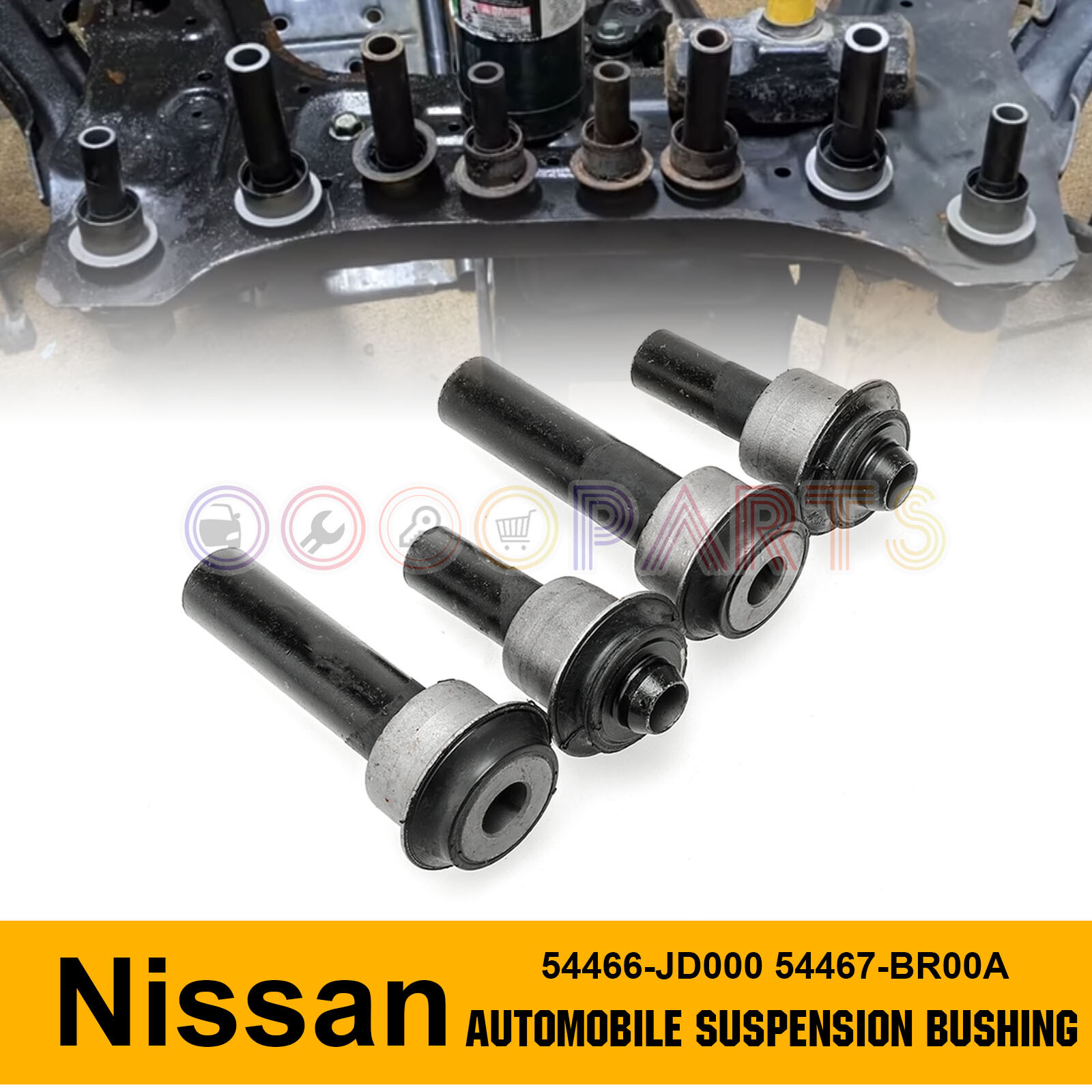 Front Crossmember Subframe Kit Bushing Fits Nissan Rogue durable 08-19 4PCS