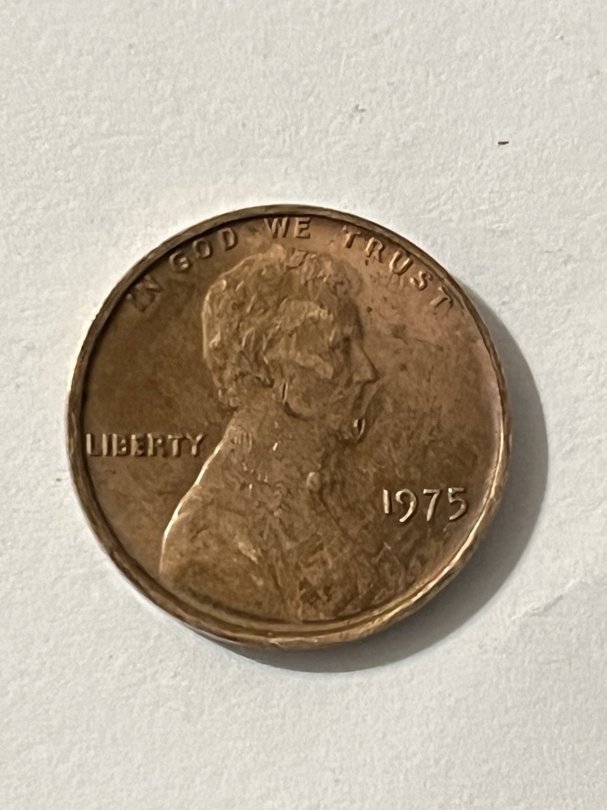 1975 FINNED RIM DISTORTED FACE DDO DDR MINT ERROR PENNY FREE SHIPPING!