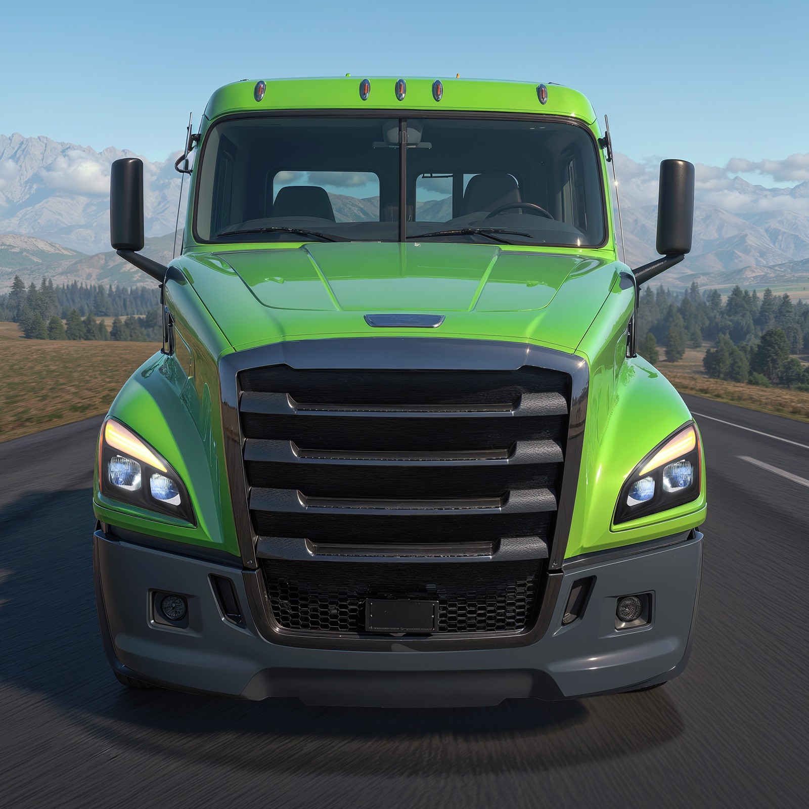 Full LED RH Headlight Replacement for 2018-2025 Freightliner Cascadia w Bulbs