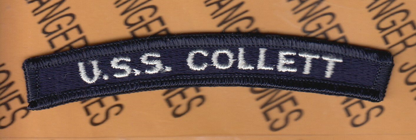 USN Navy United States Ship U.S.S. COLLETT Tab 4.25" tab arc patch