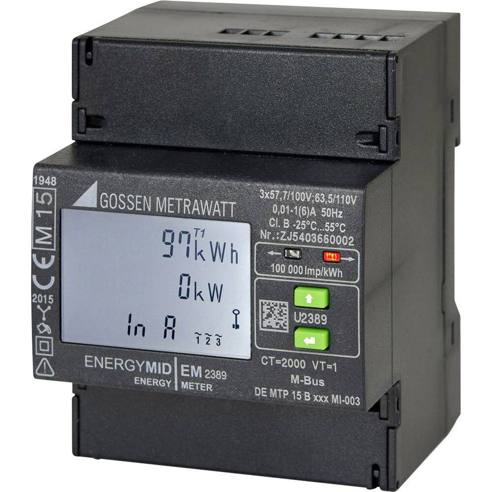 Gossen Metrawatt U2389-V021 Mid-Approved Digital 3-Phase Power Meter