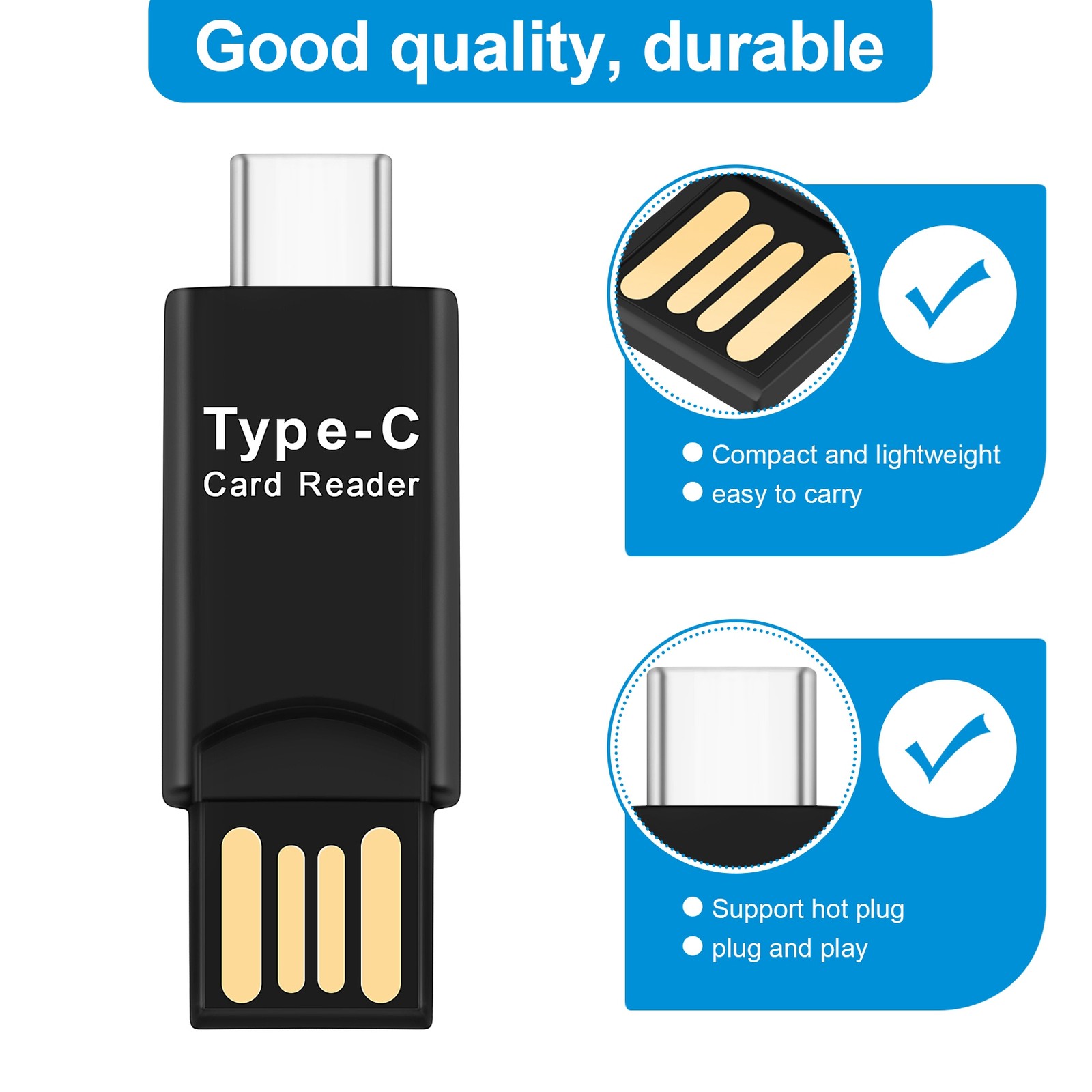 USB 3.1 Type C USB-C to Micro- TF Card Reader Adapter for PC Cellphone F8O3