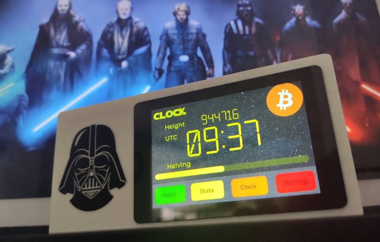 Han SoloMiner 3.5" - The Rise of Hashrate - Star Wars Bitcoin Nerd Miner - Clock