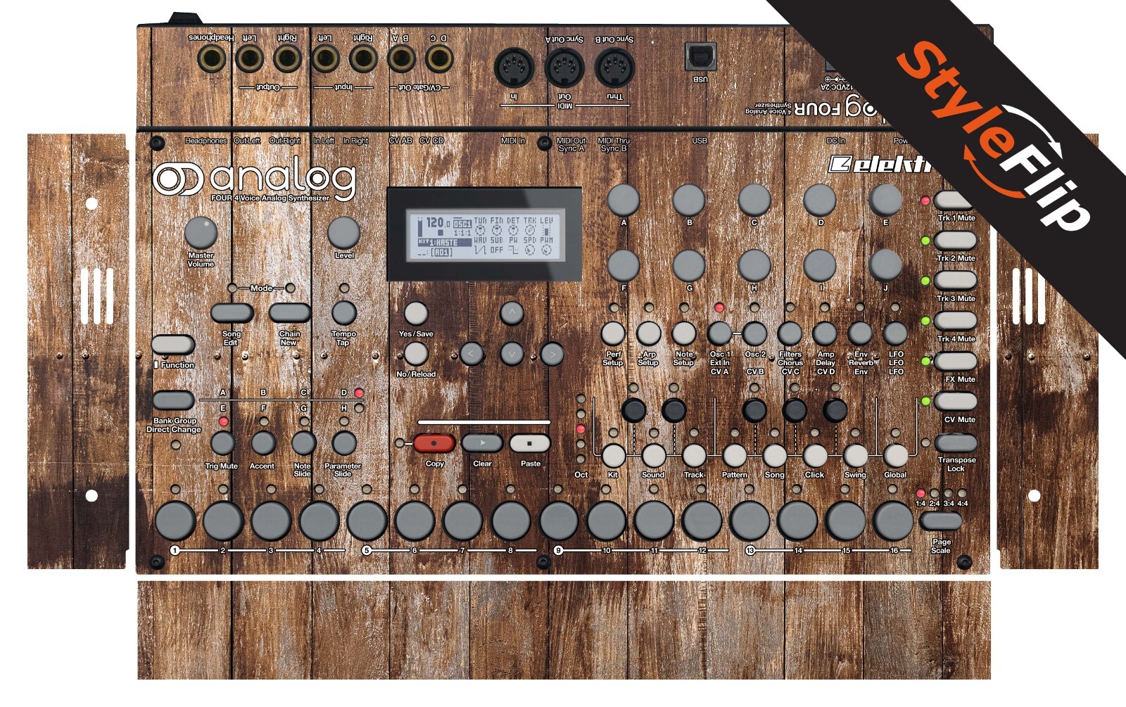 Elektron Analog Four Skin | Wood 1 | Protective Decal | StyleFlip Skins