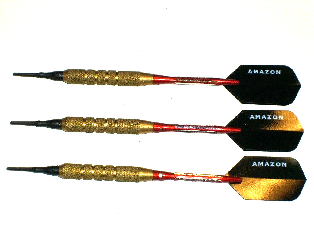 Soft Tip Darts, Used 18 Gram Brass with New Aluminum Shafts and Flights #3655