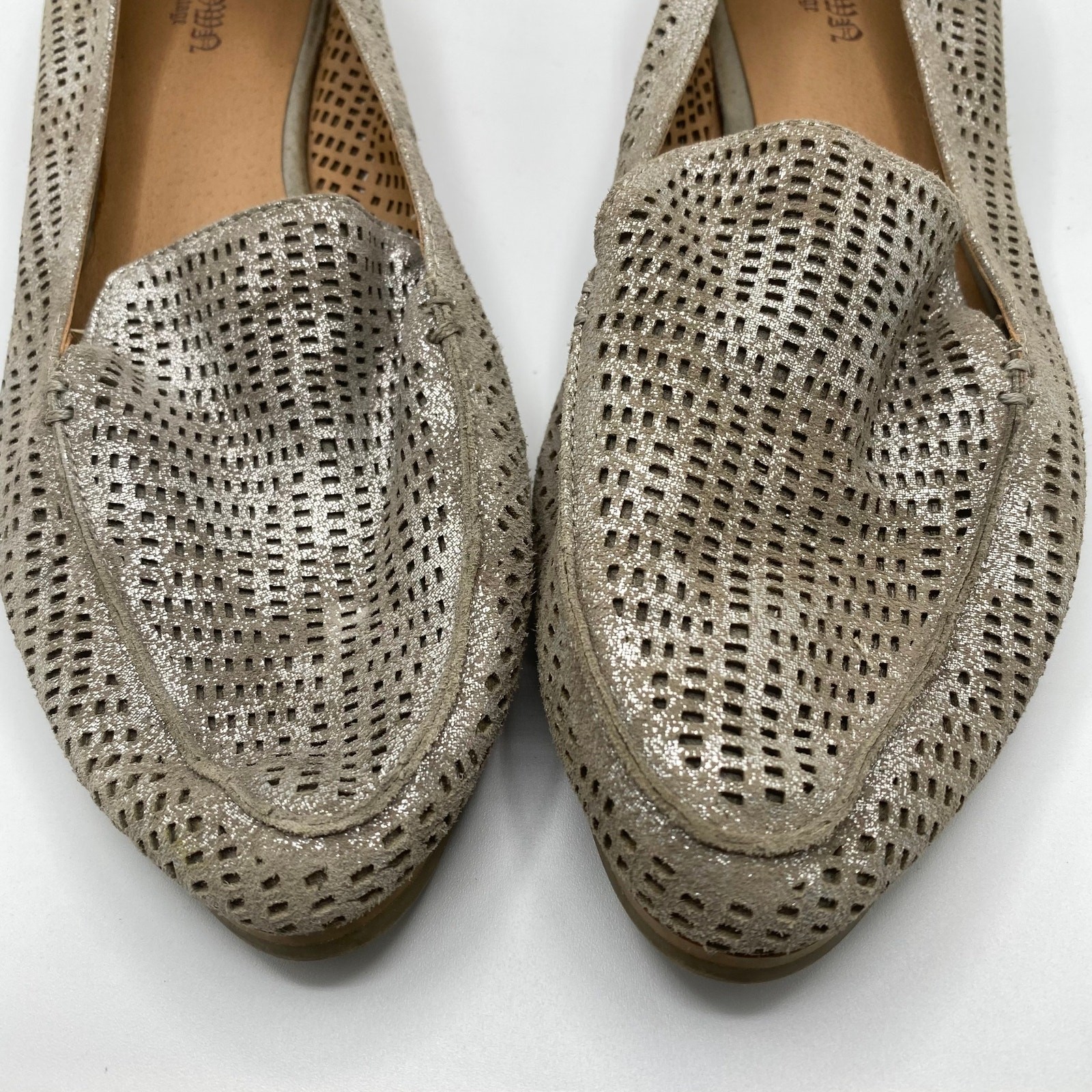 Crown Vintage Veneta Metallic Loafers Size 7.5