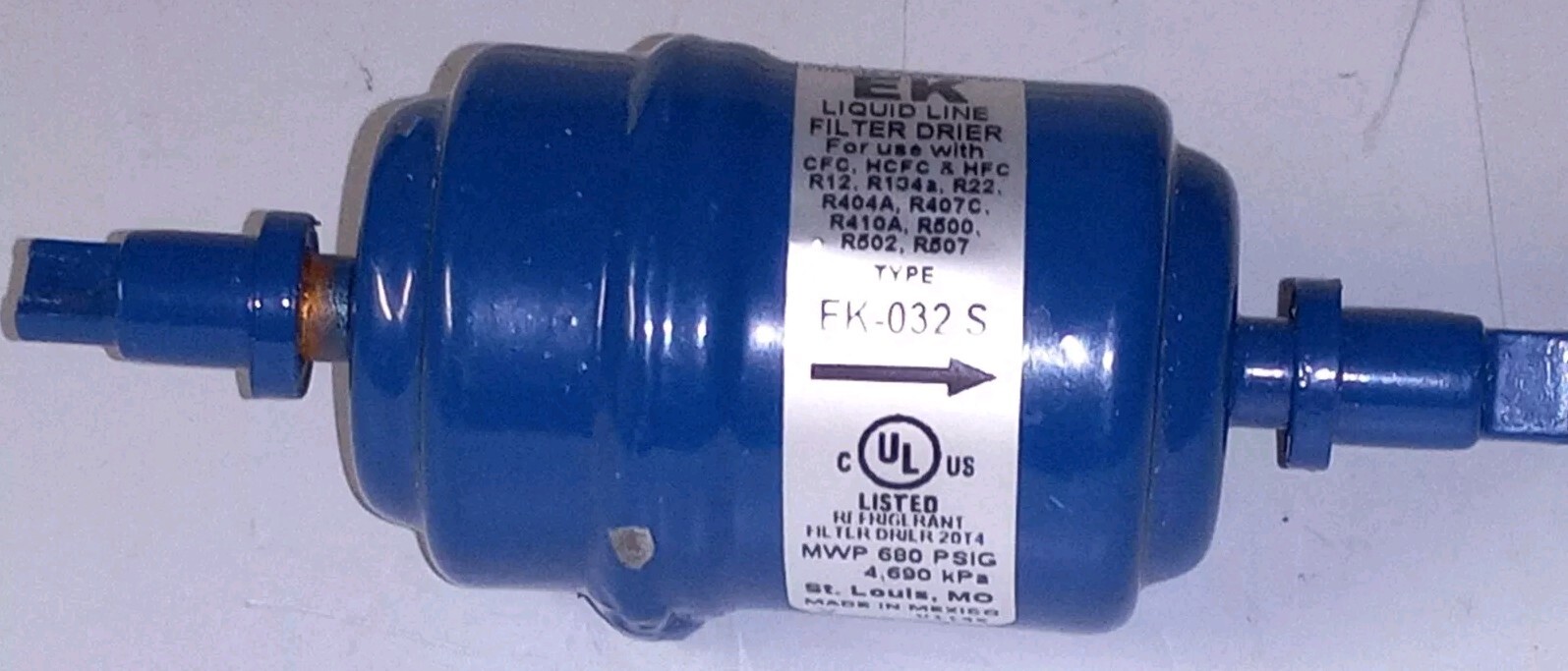 Emerson Cornelius Ice Machine Liquid Line Filter Drier EK-032 S 1/4" Sweat Conn