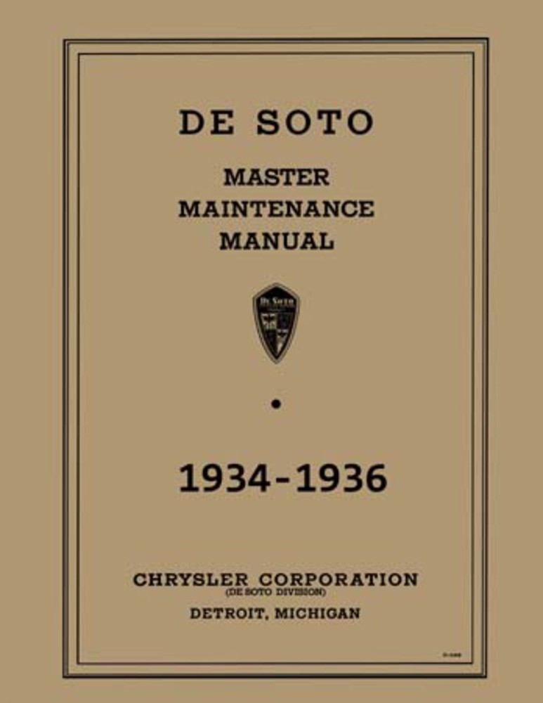 1934-1936 Desoto All Models Factory Shop Service Manual
