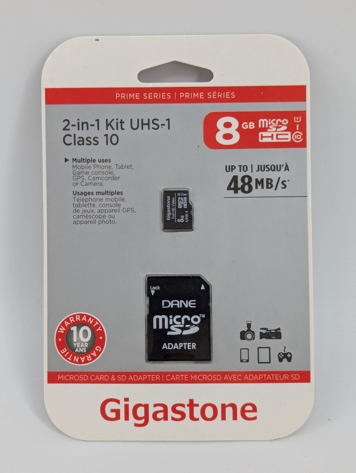 Gigastone 8GB Micro SD 4-in-1 Class 10 UHS Kit Brand New & Factory Sealed