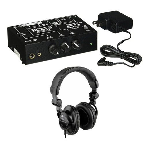 Rolls PM351 Personal Monitor Station w/ Polsen HPC-A30 Studio Monitor Headphones