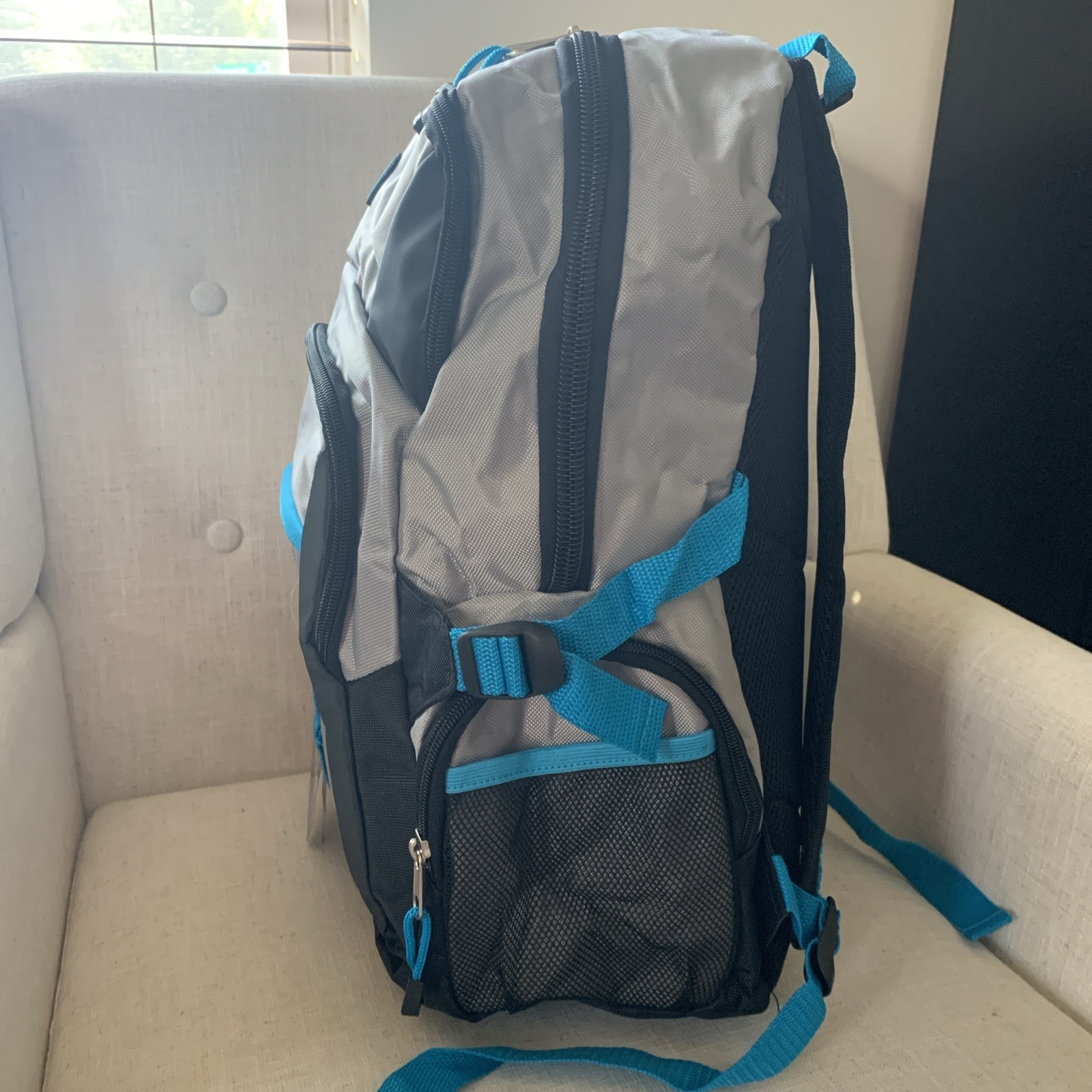 Mountain Edge 19” Padded backpack NWT Black/Grey/Blue
