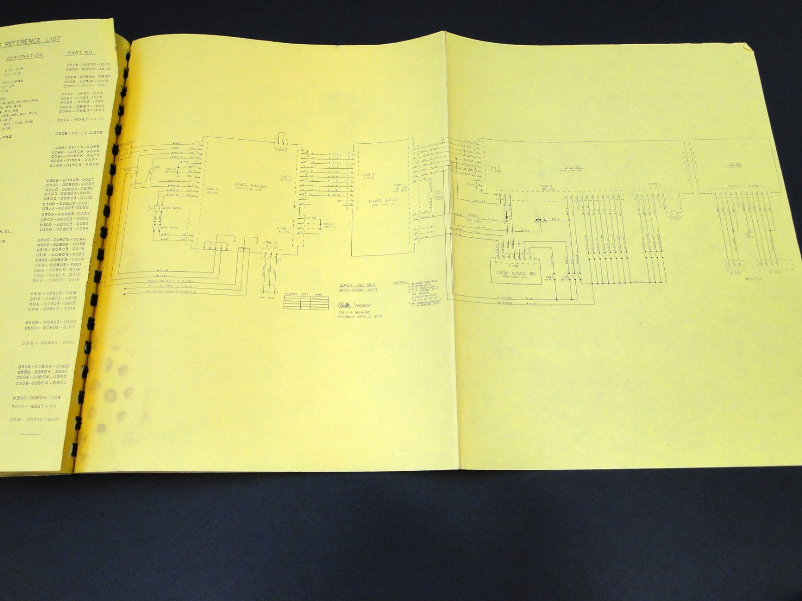 Vintage 1982 Bally: Super Pac-Man Arcade General Instructions