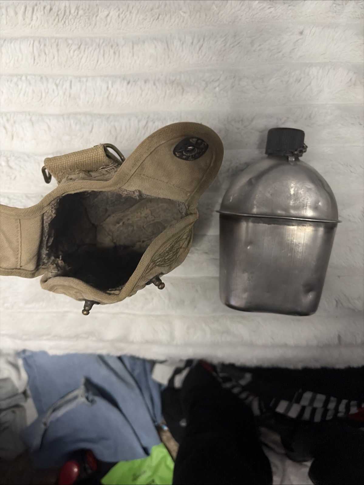 Old Millitary Canteen Water Bottle