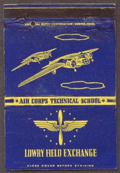 Lowry Field Air Corps Technical School CO matchcover