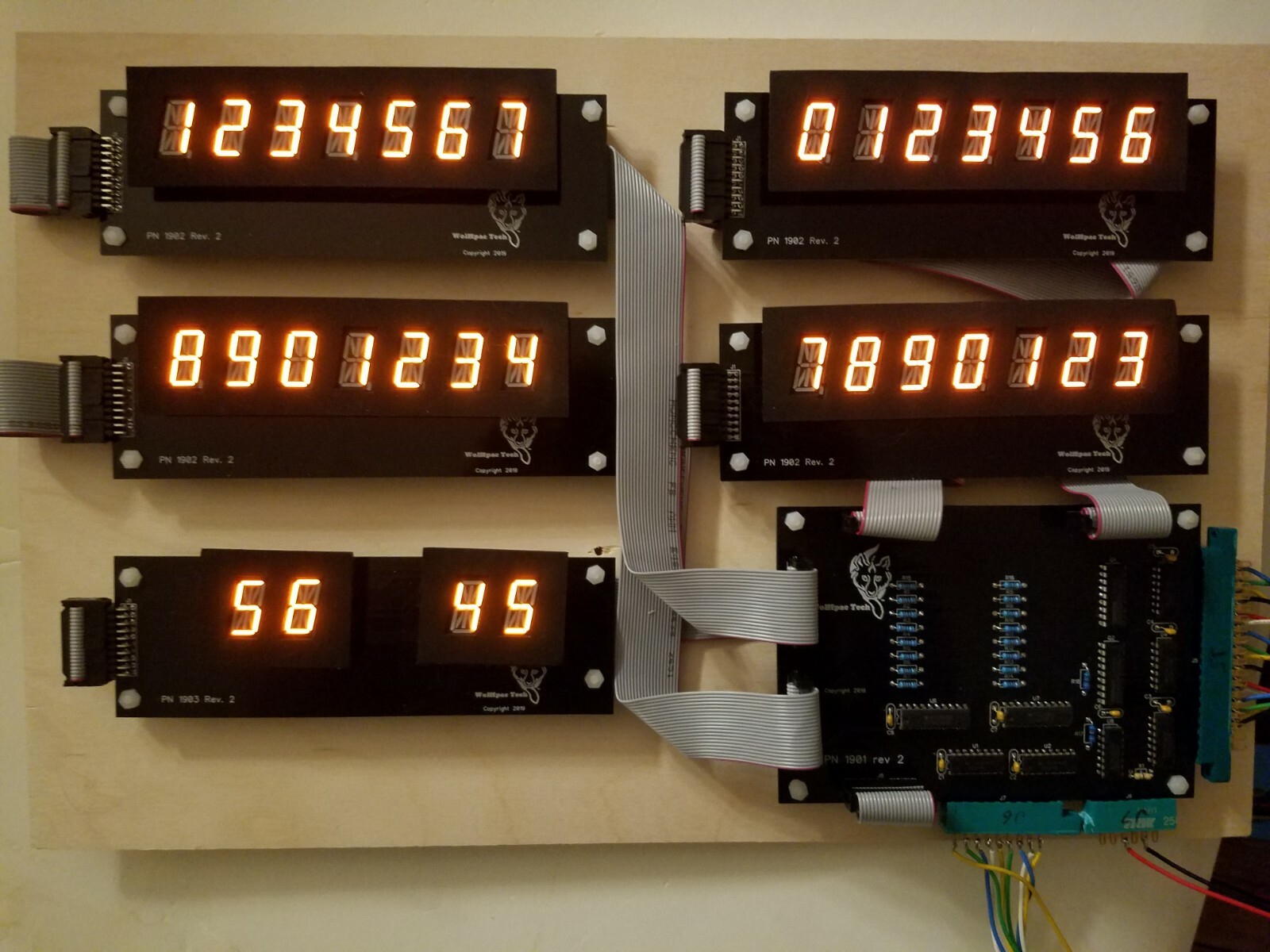 Williams System 6A, 7 or 9 DIY Display kit - Wolffpac - Orange digits